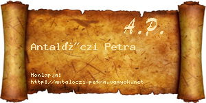 Antalóczi Petra névjegykártya